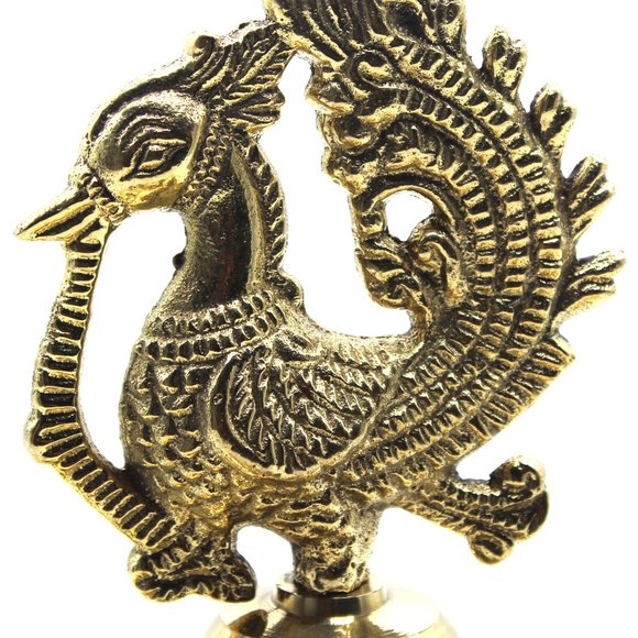 Handmade Solid Brass Peacock Tabletop 3 Tealight Candle holder Centerpiece Decor - Picture 5 of 12